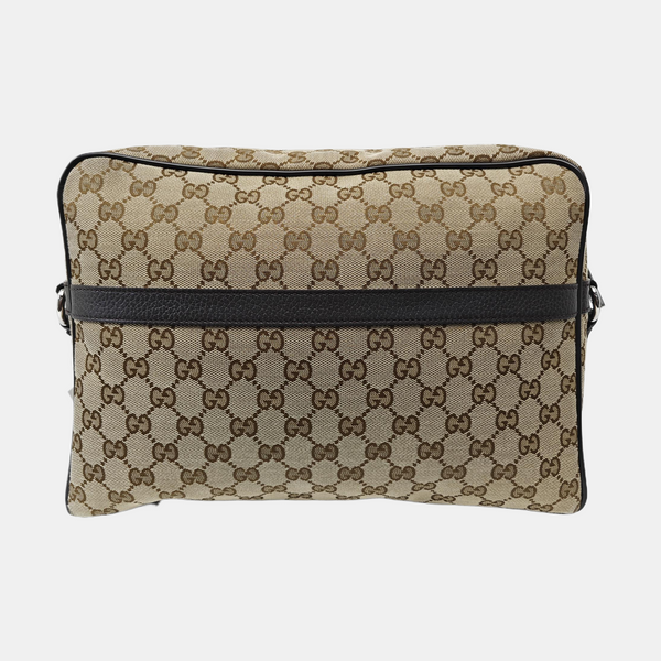 Monogram Canvas Shoulder Bag Beige