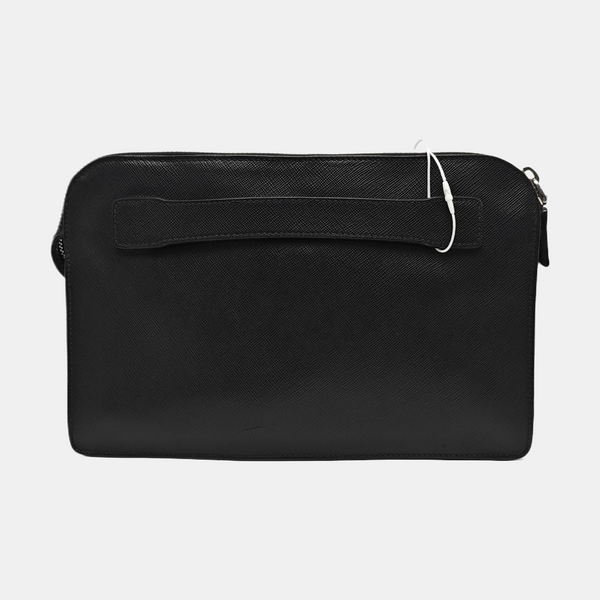Saffiano Calfskin Clutch Black