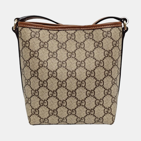 GG Emblem Monogram Coated Canvas Beige