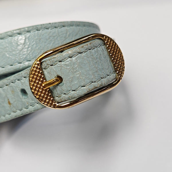 Leather Blue Bangle