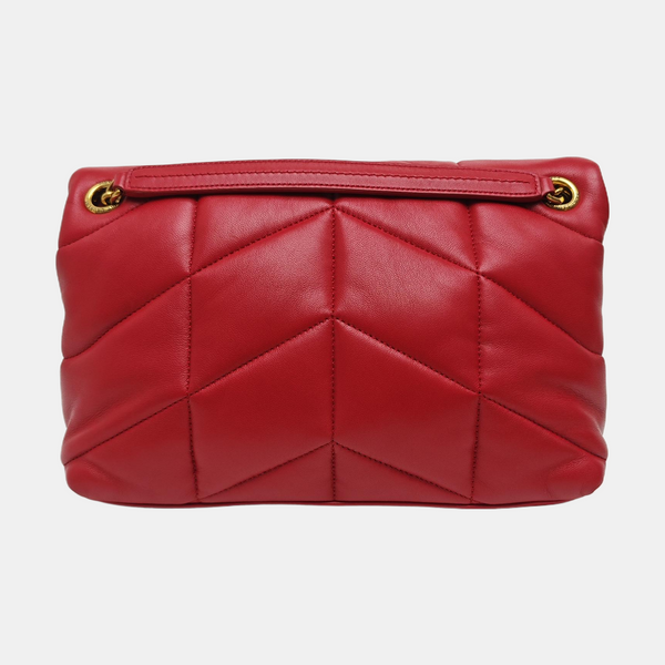 LOULOU Small Quilted Lambskin Red