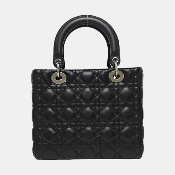 Lady Dior Medium Cannage Calfskin Black