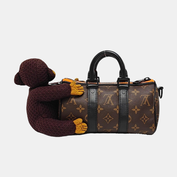 KEEPALL Nano Monogram Coated Canvas Brown
