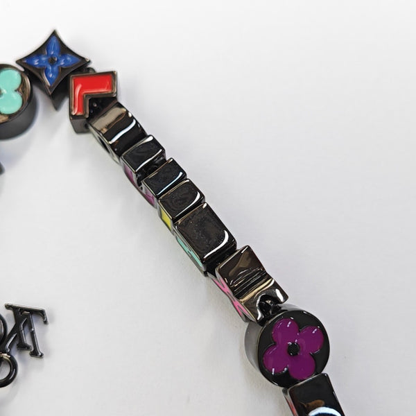LV COLORS BEADS Metal Black Necklace