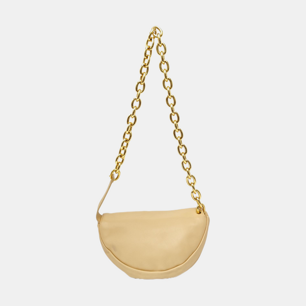 Calfskin Shoulder Bag Beige