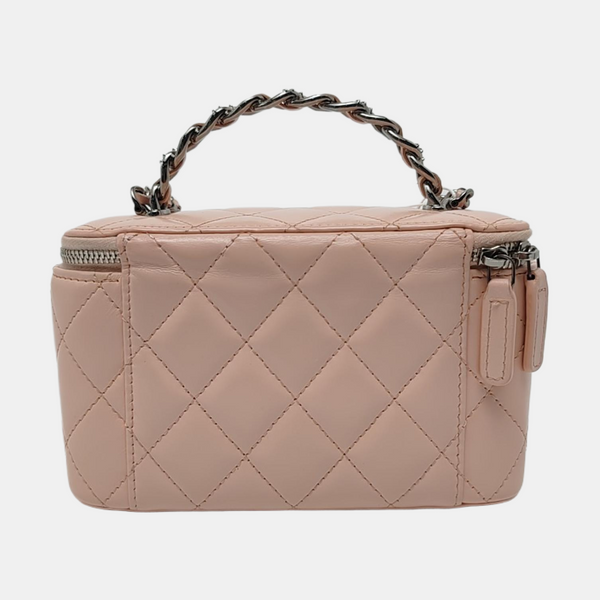 Authenticated pre-owned VANITY CASE Quilted Calfskin Pink - Shoulder Bag at Looply