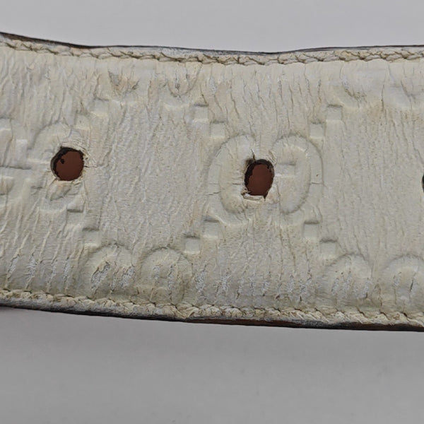 Leather Belt White