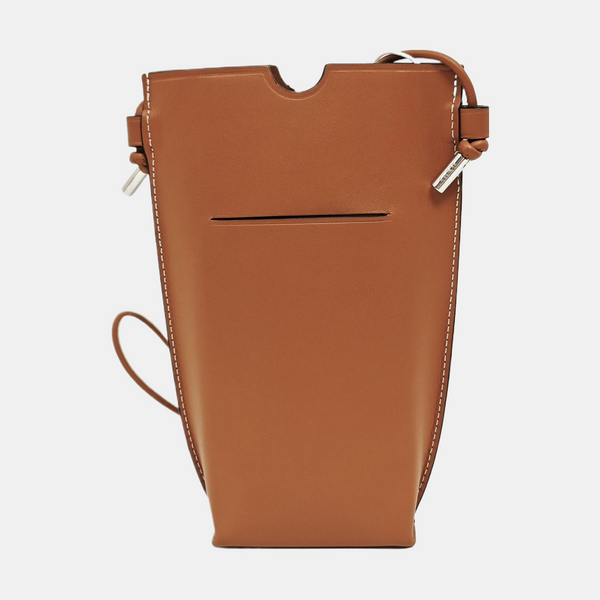 Calfskin Shoulder Bag Brown