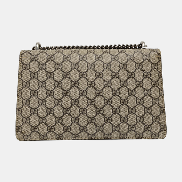 Dionysus Small Monogram Coated Canvas Beige