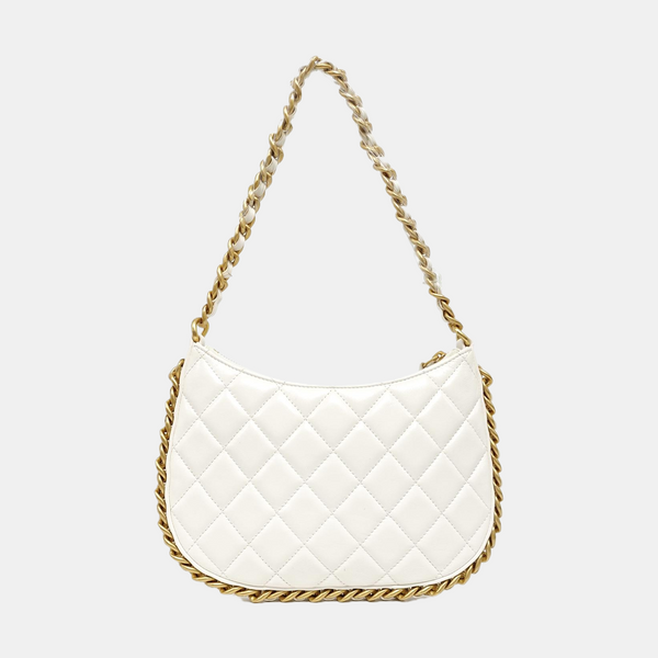 HOBO Small Quilted Lambskin White