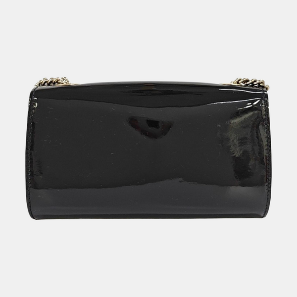 Emily Chain Small Patent Leather Black
