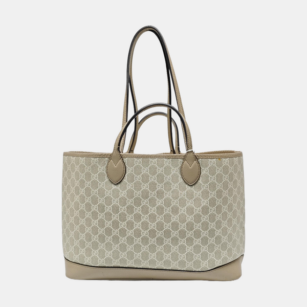 Ophidia Medium Monogram Coated Canvas Beige