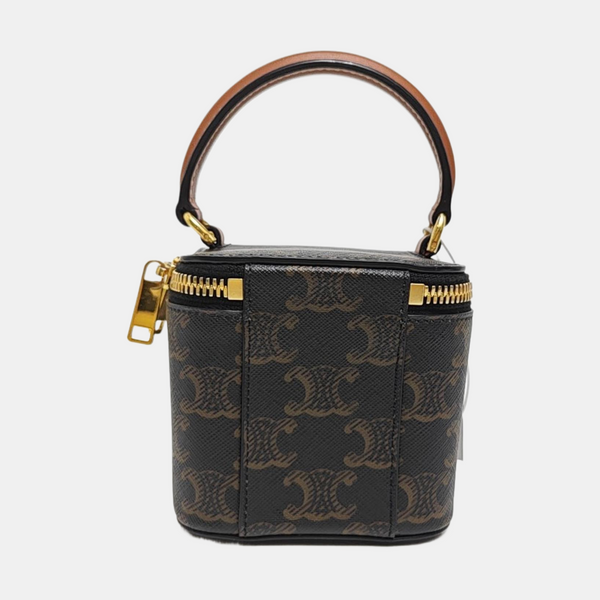 Coated Canvas Shoulder Bag Black