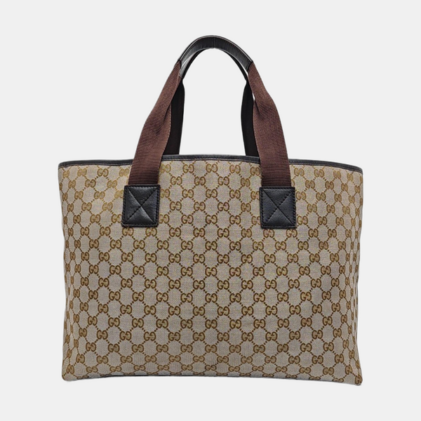 Monogram Canvas Top Handle Bag Brown