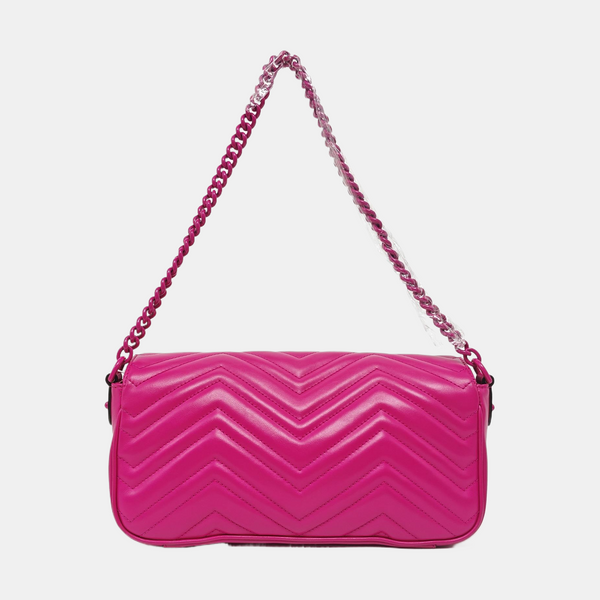 GG Marmont Medium Quilted Calfskin Red