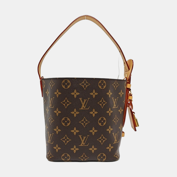 ALL IN BB Monogram Coated Canvas Brown