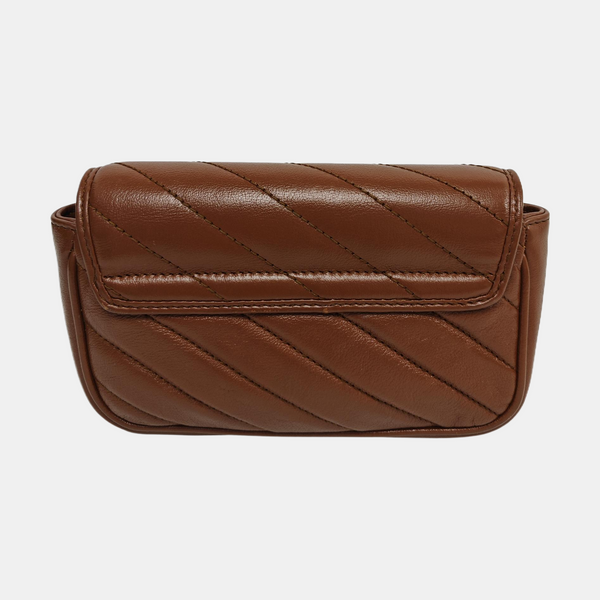 GG Marmont Mini Quilted Calfskin Brown