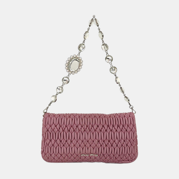 Crystal Quilted Lambskin Pink