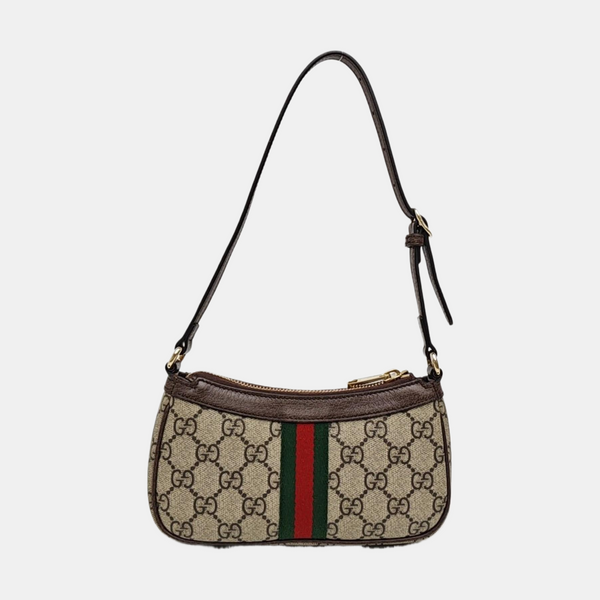 Ophidia Mini Monogram Coated Canvas Beige