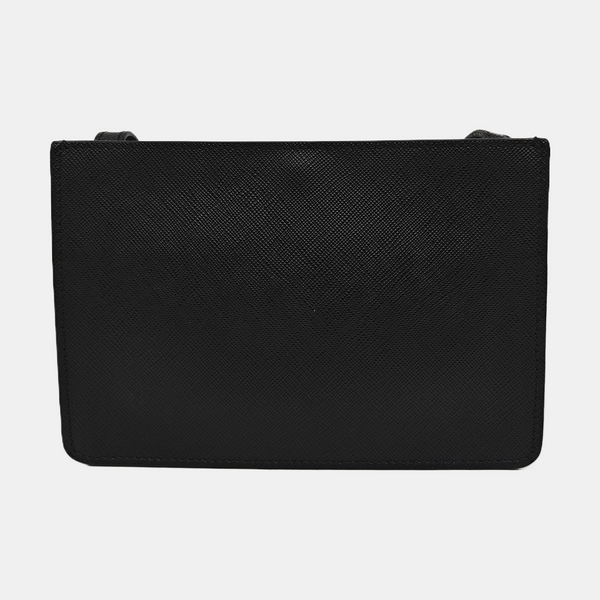 Saffiano Calfskin Shoulder Bag Black