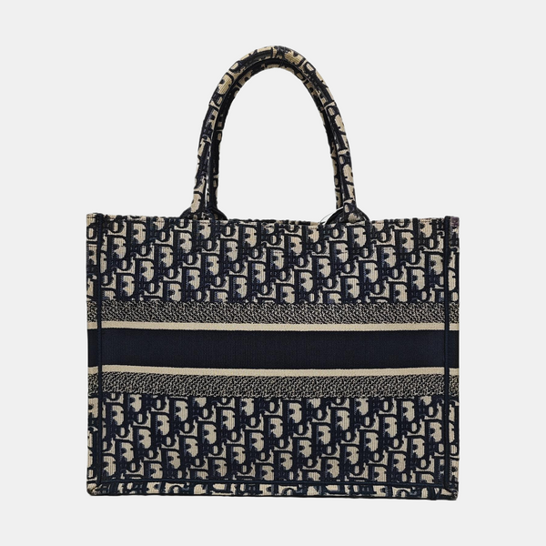 Authenticated pre-owned Book Tote Medium Canvas Blue - Tote Bag at Looply