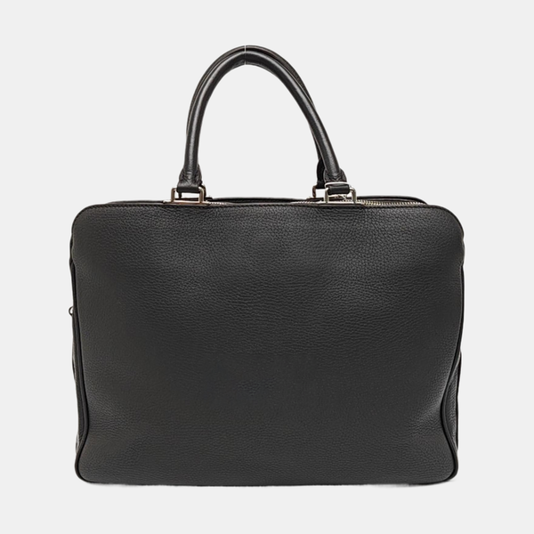 Calfskin Top Handle Bag Gray