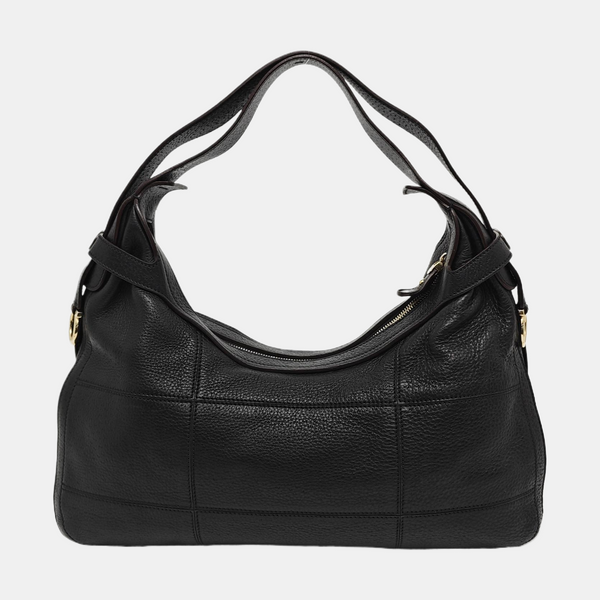 Calfskin Top Handle Bag Black