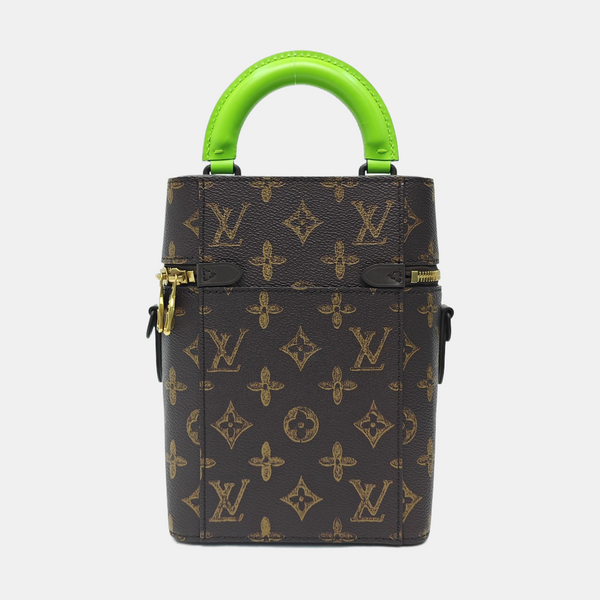 VERTICAL BOX TRUNK Monogram Coated Canvas Brown