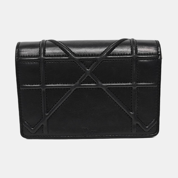 Authenticated pre-owned Diorama Cannage Calfskin Black - Shoulder Bag at Looply