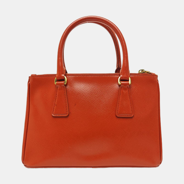 Galleria Small Saffiano Calfskin Orange