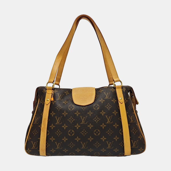 STRESA Monogram Coated Canvas Brown