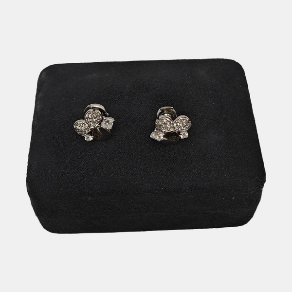 Platinum 950 Silver Stud Earrings
