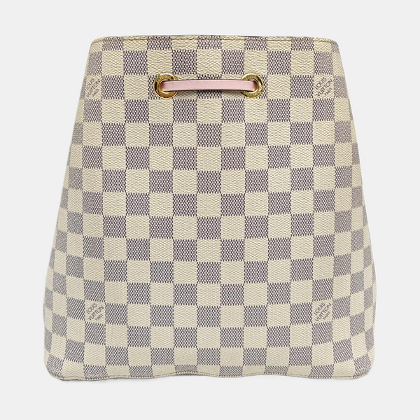 NÉONOÉ MM Damier Azur Coated Canvas White