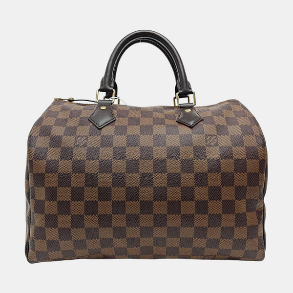 SPEEDY 25 Damier Ebene Coated Canvas Brown