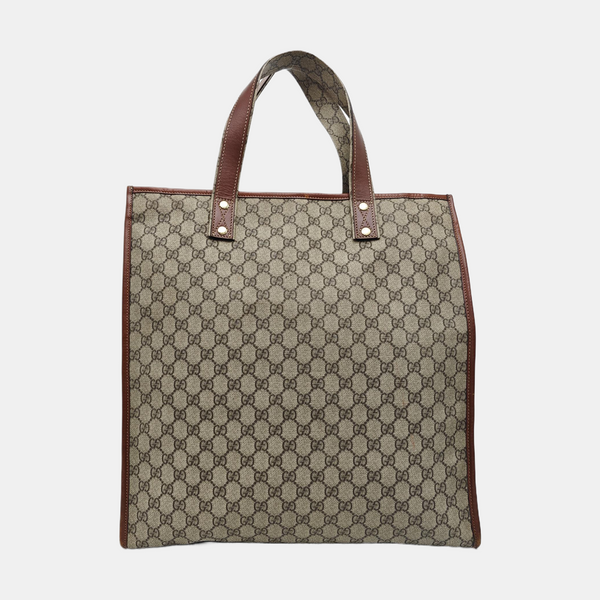 Monogram Coated Canvas Tote Bag Black