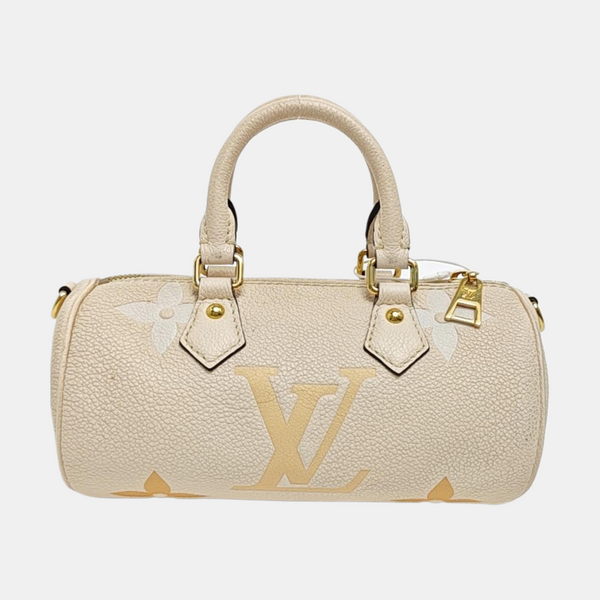 PAPILLON BB Monogram Calfskin Beige