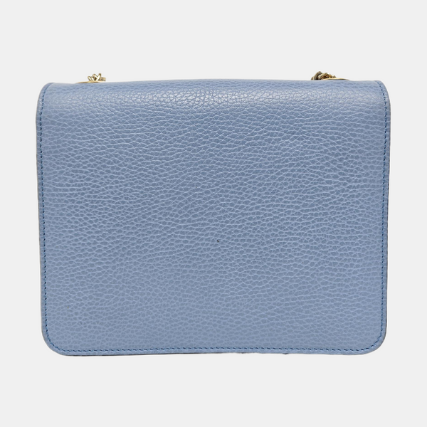 Interlocking G Small Calfskin Blue