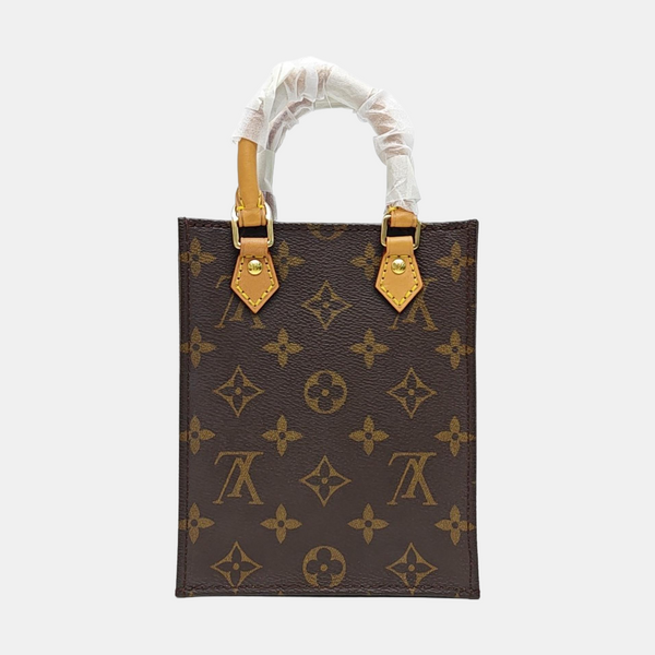 SAC PLAT Mini Monogram Coated Canvas Brown
