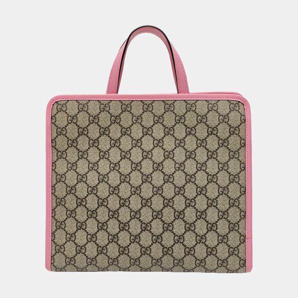 Children’s GG Bucket Monogram Coated Canvas Beige