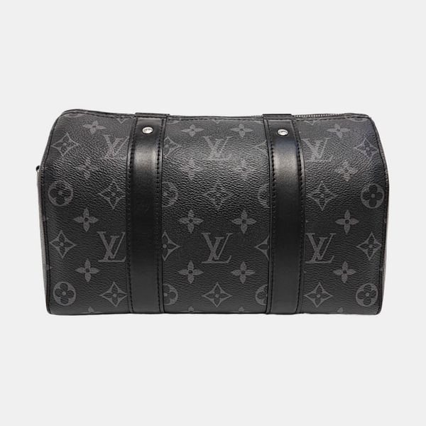 KEEPALL Monogram Coated Canvas Black