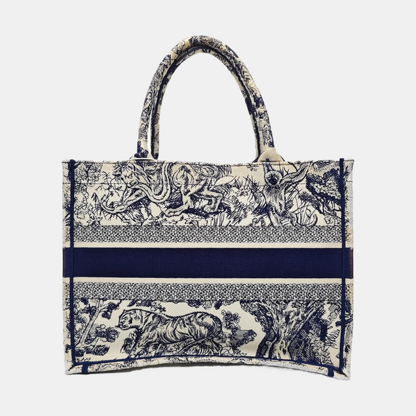 Book Tote Medium Canvas Blue