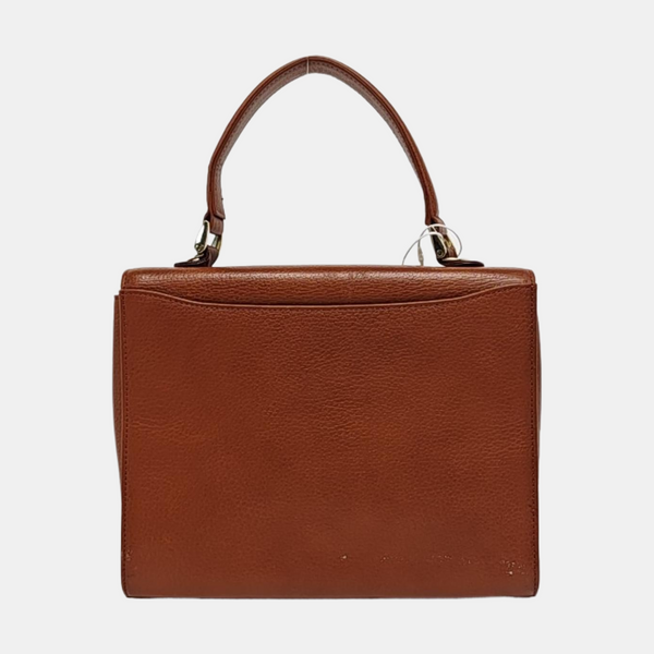 Calfskin Top Handle Bag Brown