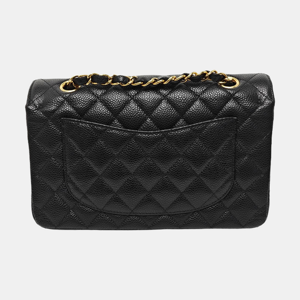 CLASSIC FLAP Small Quilted Grained Calfskin Black