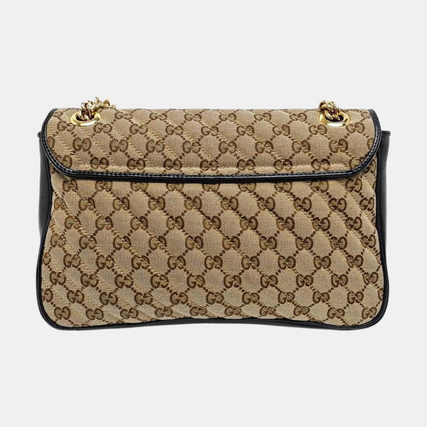 GG Marmont Medium Monogram Canvas Beige