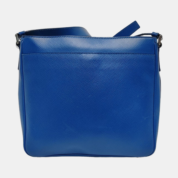 Saffiano Calfskin Crossbody Bag Blue