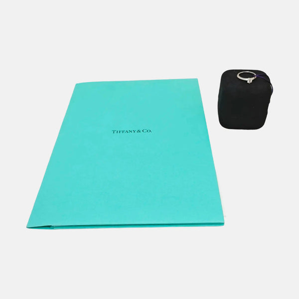 Tiffany Setting Platinum 950 Silver Ring EU 49