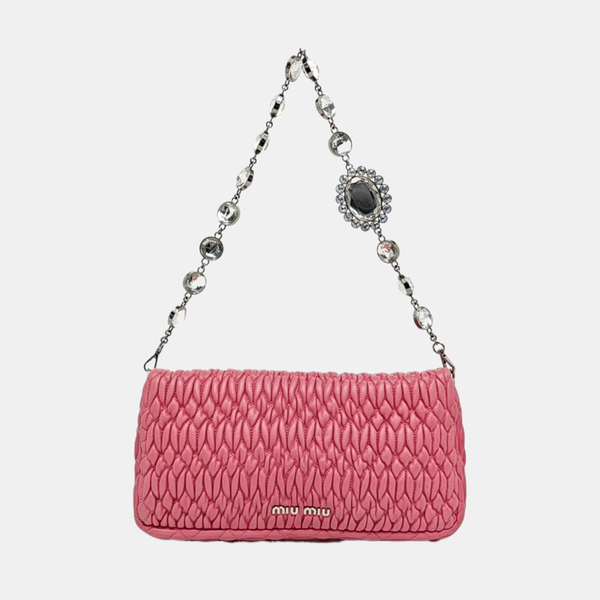 Crystal Quilted Lambskin Pink