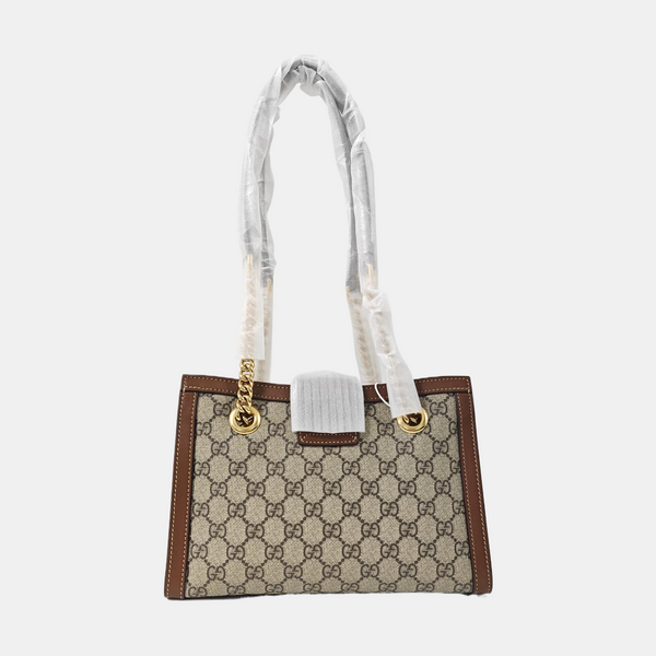 Padlock Small Monogram Coated Canvas Beige