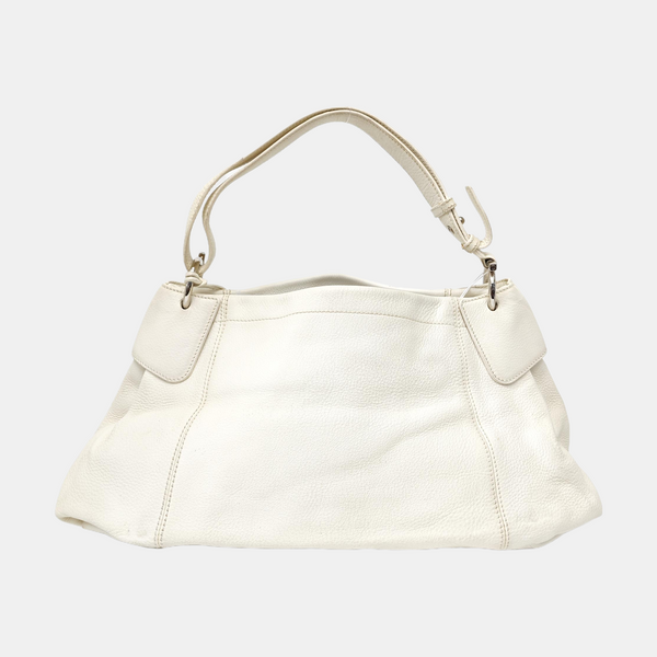 Calfskin Top Handle Bag White