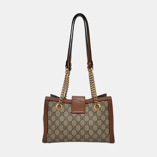 Padlock Small Monogram Coated Canvas Beige